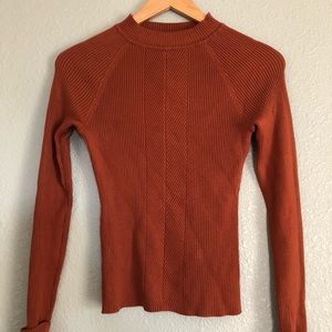 Full Circle Trends Rust Ribbed Turtleneck …